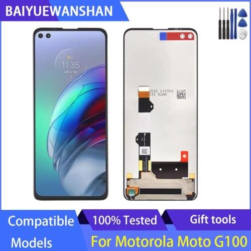 6.7" Original Display For Motorola MOTO G100 LCD Display Touch Screen Digiziter Assembly For Moto G100 LCD