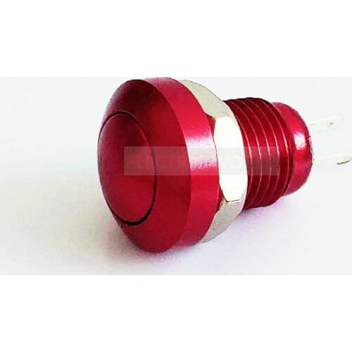 8mm Metal Push Button Switch Momentary red Aluminum Horn Doorbell Bell switch Waterproof Car Auto Engine PC Power Starter