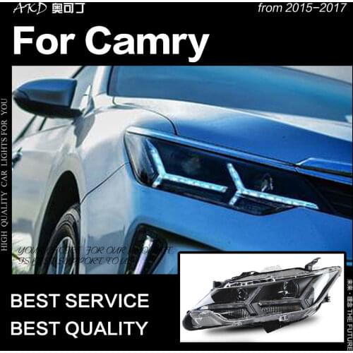 AKD Car Styling for Toyota Camry V55 LED Headlight 2015-2017 New Camry LED DRL Hid Head Lamp Angel Eye Bi Xenon Accessories