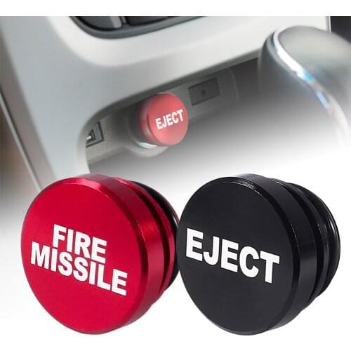Car Cigarette Outlet Cover Socket Plug Universal Eject Fire Missile Button 12V Car Cigarette Lighter Cover Auto Accessories