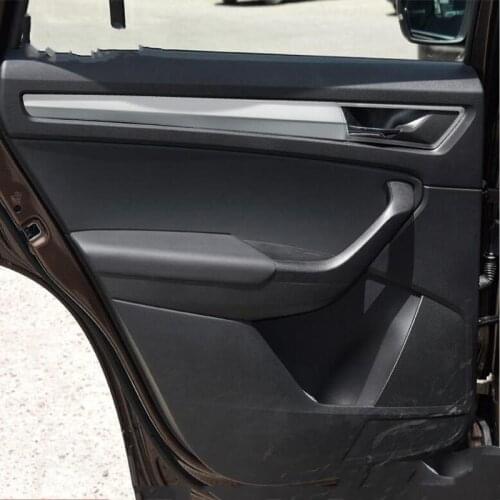 Free Shipping For Skoda Kodiaq 2017 4PCS ABS Chrome Car Interior Door Handle Frame Cover Trim Molding Car Styling Accessories