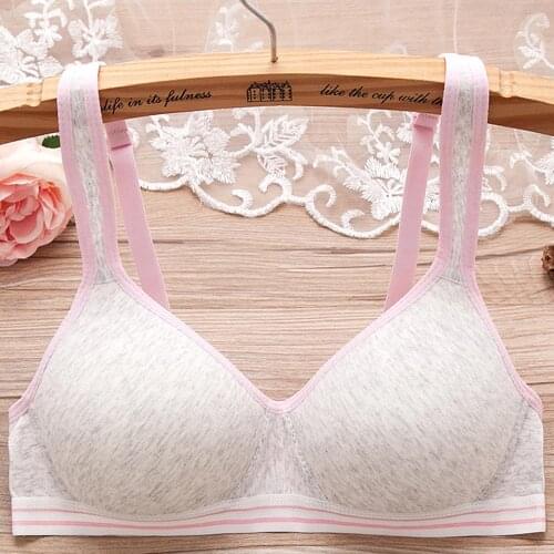 Girls Bra Student Bras Teenager Underwear Wireless Training Lingerie Thin Padded Push Up Brassiere Sleeping Top Small Size 30A