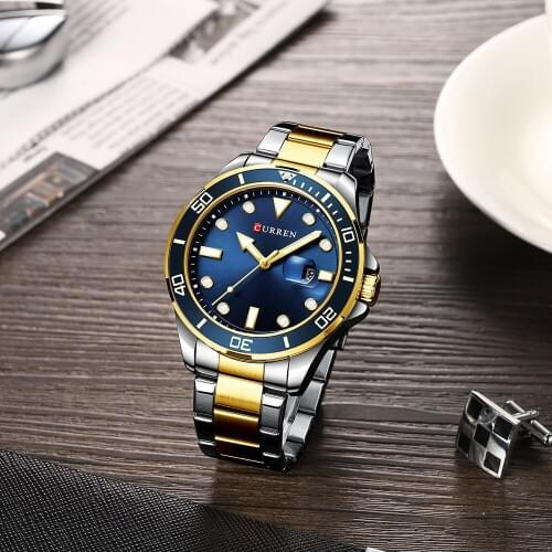 New Watches Men Quartz Stainless Steel Luxury Band Wristwatches CURREN Business Design Simple Waterproof Clock Relogio Masculino