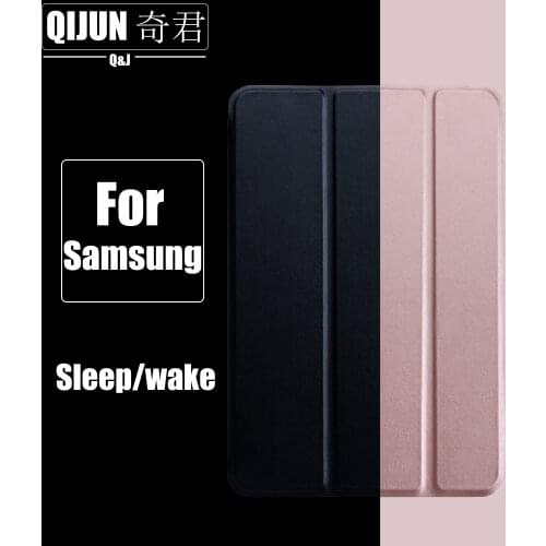 Tablet case for Samsung Galaxy Tab A 10.1" 2019 Auto Smart Sleep wake funda Trifold Stand Solid cover card bag for SM-T510/T515