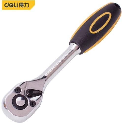 Deli Professional Ratchet Wrench 45 Teeth Extending Telescopic Ratchet Socket Wrench Repair Tool Plate Ratchet Handle Wrench