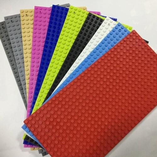 LockingFigures Parts Baseplate 16*32 Dots DIY Building Blocks Toys for Children Base Plate Locking 10.04*5 Inch Toy Gifts