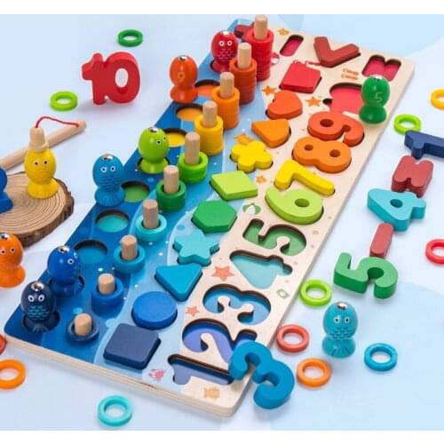 Preschool Toys Wooden Busy Board Montessori Educational Learning Toy for Children Kid Count Recognition Ability Educational Gift