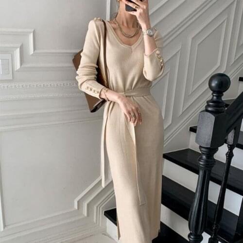 Gkfnmt Fashionable Knitted Dresses
