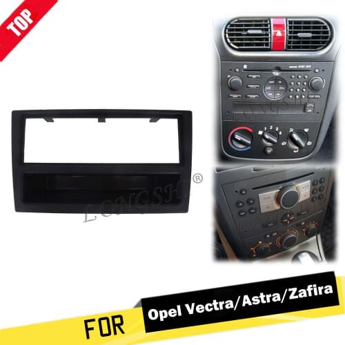 LONGSHI 1 Din Car Radio Fascia for OPEL Corsa (C) Meriva Omega (B) Vectra Vivaro Stero Surroud Panel CD Audio Frame Trim Kit 1di