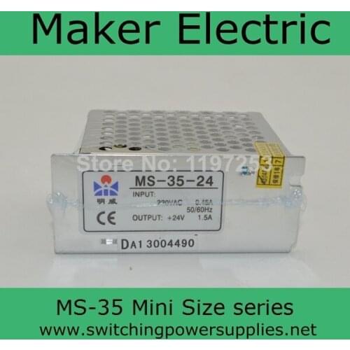 Mini size smps 12v 3a power adapter MS-35-12 35W