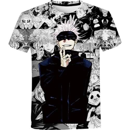 2021 summer new products anime 3d breathable casual comfortable mens fashion short-sleeved childrens favorite punk T-shirt