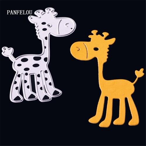 PANFELOU Metal craft The giraffes paper die cutting dies for Scrapbooking/DIY Easter wedding Easter cards
