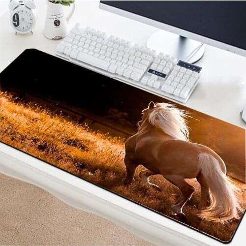 Pentium Pentium Horse Pattern Mouse Pad Oversized Table Mat Game Pad Desk Mats Gaming Desk DIY Custom Mousepad 90x40/80x30cm