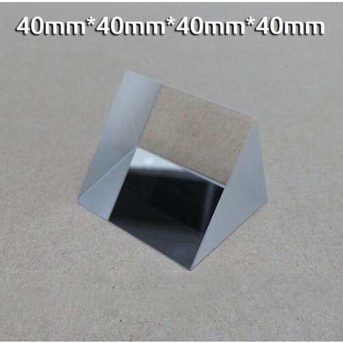 Prism Isosceles Right Triangular Optical Glass Reflective Prism 40*40*40*40*40*40 Mm Light Experimental Refraction