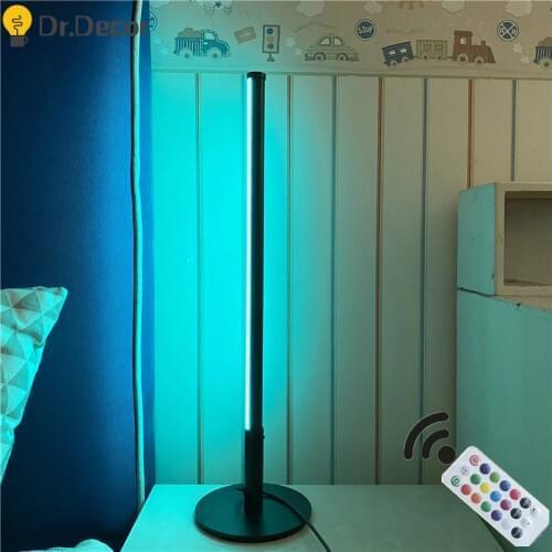 Nordic RGB LED Table Lamp Remote Control Bedroom Bedside Lamp Living Room Home Decoration Indoor Lighting Table Lights Desk Lamp