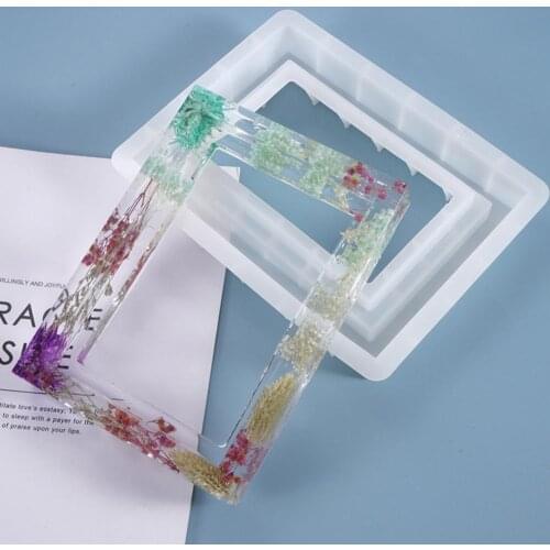 Resin DIY Crystal Epoxy Mold Photo Frame Rectangular Pendulum Table Decoration Homemade Photo Frame Decoration Silicone Mold