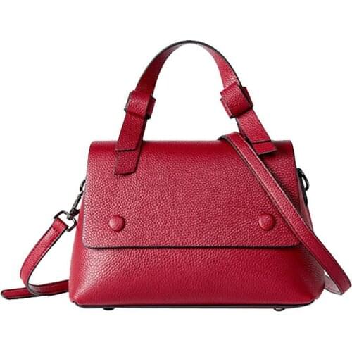 Bags 2020 new genuine leather top layer cowhide fashion trendy women messenger bag shoulder lady bag portable female bag designe