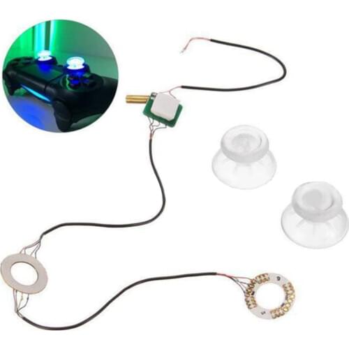 Bevigac DIY Led Light-up Thumb Sticks Mod with Transparent Joystick Caps for Sony PlayStation 4 PS4 Pro Controllers