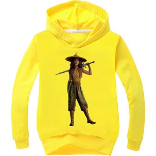 2021 Cute Raya and The Last Dragon Sweatshirt For Girls Hoodies Kids Sweater Baby Tops Boys Hoodies Childrens Clothes Thin Coat