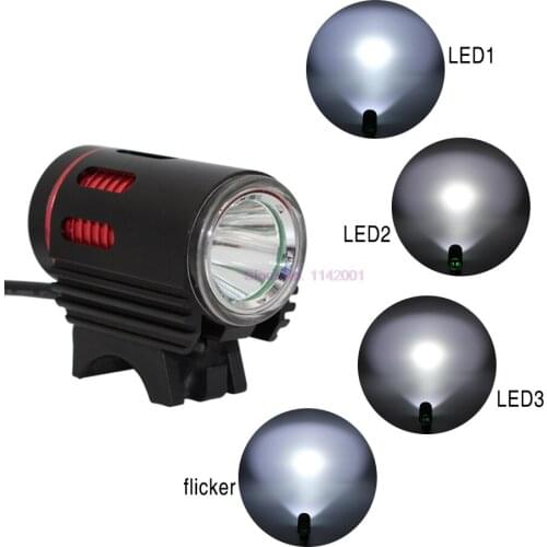 10set Bicycle Light XM-L2 LED 2000 Lumens 4 Modes Light Battery Pack Charger Riding Cycing bike light Gift+Battery Pack +Charger