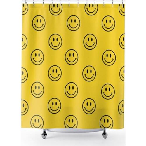 90s Lovely Smile Shower Curtain Bathroom Decorations