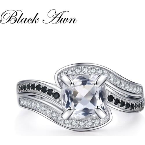 Classic 925 Sterling Silver Fine Jewelry Trendy Engagement Bague Femme for Women Wedding Rings Anillos De Plata 925 De Ley C052