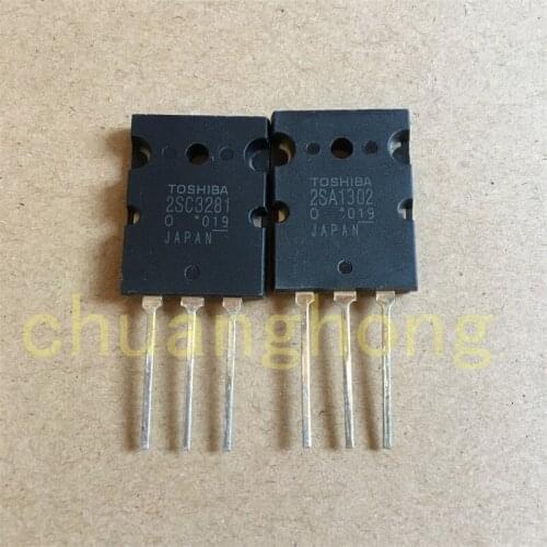 1 pair 2SA1302 2SC3281 original packing new Audio amplifier Pairing tube TO-264