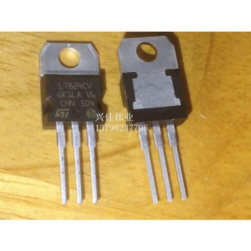 10PCS New original authentic L7824CV TO220 CHN ST thick slices 24V three-terminal regulator