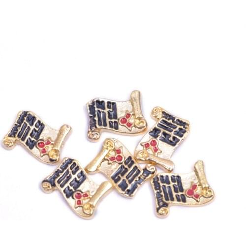 20Pcs/lot Metal Banner Floating charms Diy Living Glass Locket Pendant Necklaces Jewelry Wholesale