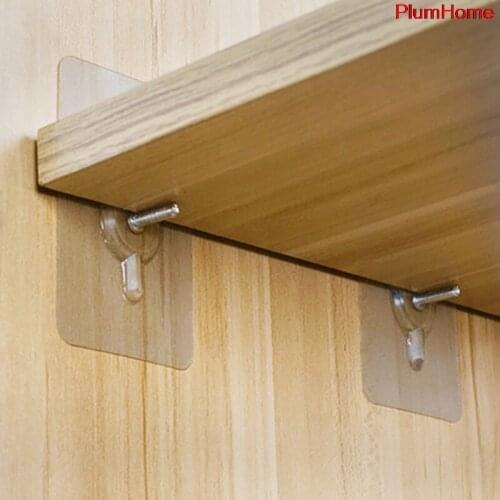 5Pcs Punch-Free Wardrobe Layered Partition Nail-Free Adhesive Layer Support Rack Suitable for Layer Support Rack