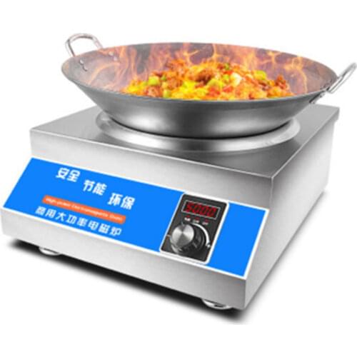 5000W Commercial Concave Induction Cooker High-power Concave Desktop Cooking Machine Canteen Restaurant Induction Cooker