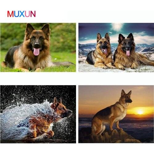 Full Drill Diamond Painting Noble German Shepherd Special Shaped Diamond Crystal Embroidery 3D Diamond Mosaic Diamond Art Lx53