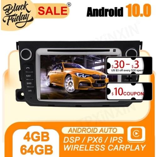 Android 10 for BENZ SMART 2010 2011 2012 014 Carplay GPS Car Navigation Multimedia HD Video Touch Screen Stereo DVD Player Radio
