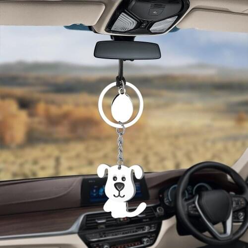 Car Pendant Cute Dog Moving head body Auto Ornaments Interior Rearview Mirror Decoration Hanging Decor Car Accessories Gifts