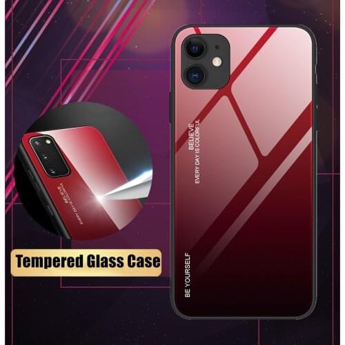 Tempered Hardness Glass Case For Honor 9X 10X Lite 8X 10i 9C 8S 8A Colorful Gradient Cover For Huawei Honor View 20 Lite 30 Pro