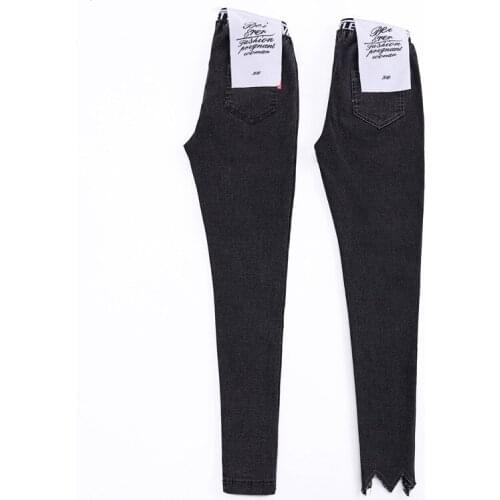 Low Waist Denim Trousers For Pregnant Women Clothes Elastic Waist Maternity Pants Pregnancy Jeans Stretch Leggings Clothing