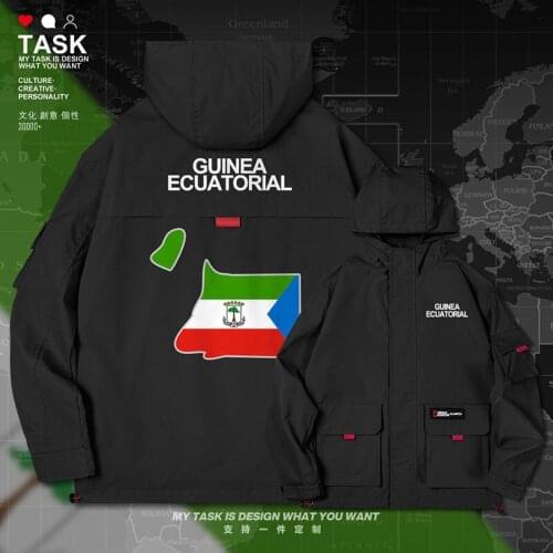 Equatorial Guinea Ecuatorial GQ GNQ Guinean Equatoguinean men jacket hooded map nation flag chaquetas hombre clothes autumn