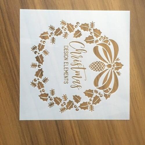 New Garland Gift Box Printing Mould Cake Spray Mould Openwork Sugar Powder Screen Baking Tools Student Painting Graffiti Mould