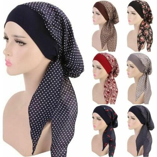 Womens Indian Hair Loss Cover Head Scarf Wrap Muslim Hijab Chemo Hats Apparel Accessories Turban Cap Beanie Turban Hat Headwear