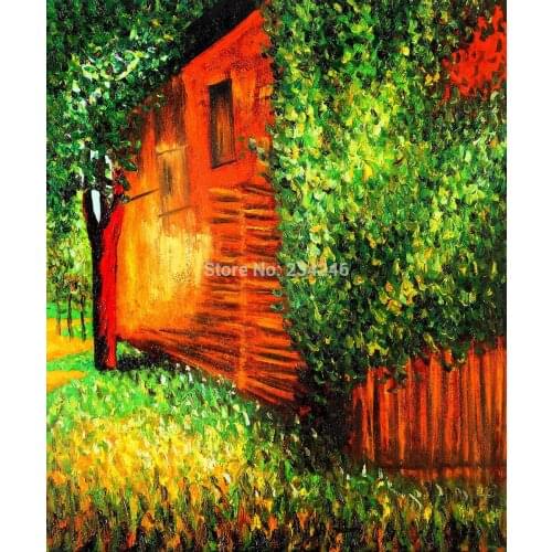 Gustav Klimt Oil Reproductions Farmhouse At Kammer Famous Landscape Paintings for Wall Decoration Vertical Art Picture by Hand
