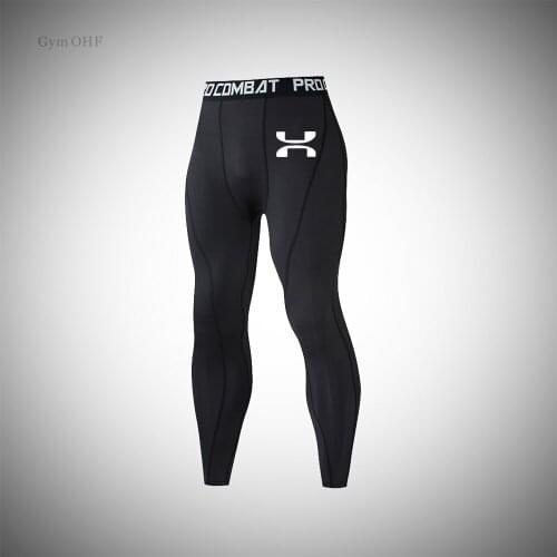 Mens Pants Sport Running Leggings Elastic Trousers Compression Gym Leggings Fitness Training Breathable Quick Dry Tights Men