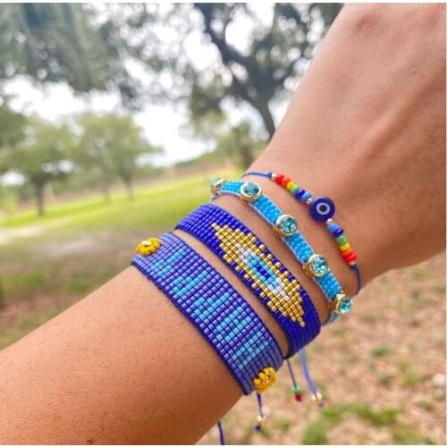 Pretty Bead Star Bracelet Set Japanese Bead Heart Jewellery Rhinestone Bohemian Friendship Rope Tassel Bracelets