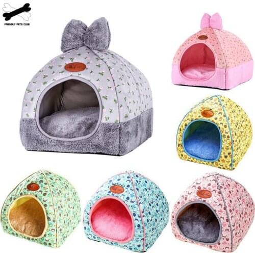 Ped bed Dog Sleeping House Bed Mat Kennel Soft Dog Puppy Cats Winter Warm Bed For Dogs Nest Sofa Pet Kennel House Mat