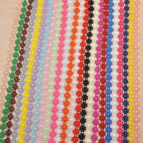 30Yard 25MM Polyester Embroidered Daisy Flower Lace Trim Wedding DIY Lace Lace Ribbon Handmade Sewing Accessories Supplies Craft