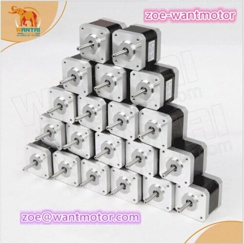 Best selling!20pcs Nema 17 wantai stepper motor 42BYGHW804 4800g.cm 1.2A CNC Mill 3D Printer Machine
