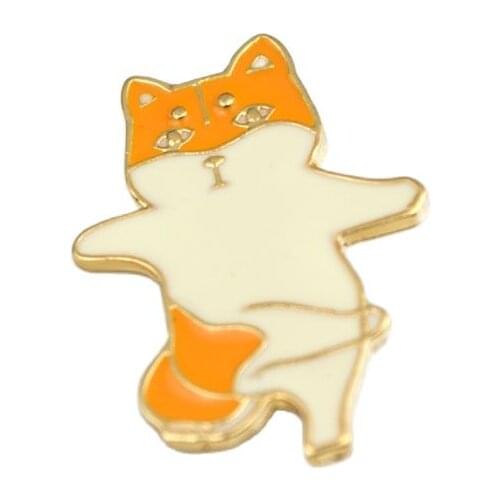 Cute Enamel Cat Brooches Animal Dress Clothing Accessories For Women Pins