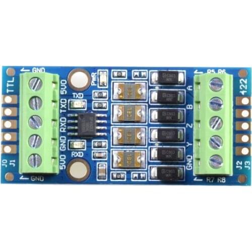 Free shipping TTL to RS422 module 5V TTL to RS422 converter with copper Integration socket RS422 to TTL bidirectional
