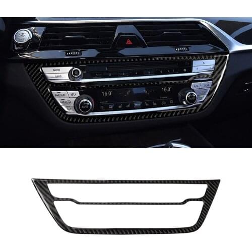 For BMW 5 Series G38 528LI 530LI 540LI Air Conditioning CD Control Panel Cover Decal Sticker Car Interior Accessory Carbon Fiber