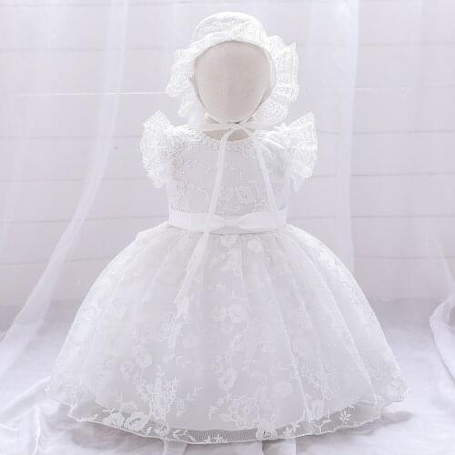 2020 New Children Princess Dress Hand Embroidery Baby 1st Birthday Dresses Baby Dress Girl Party Evening Tutu Dress Vestidos