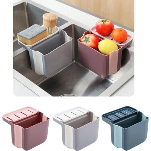 Kitchen Sink Organizer Small Kitchen Trash Can Soap, Dishwashing, Sponge Kitchen Sink Shelf Soap Sponge Drain Rack Holder